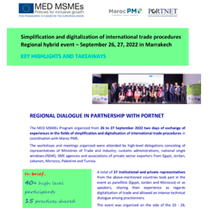 MED MSMEs Digital trade single window conference 