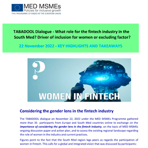 MED MSMEs Digital Tabadool dialogue on Fintech and women empowerment