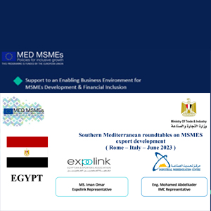 ROME 20-21 June 23 Contribution SME Export Egypt 2