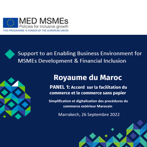 2Maroc MED MSMEs Panel 1 WTO and Paperless Trade 210921