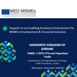 3Jordan MED MSMEs PPT PANEL 1 WTO TFA and Paperless Trade