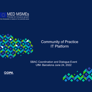 SBAC Coordination and dialogue event - June 24, 2022 - MED MSMEs- CoP - IT Solution - Day 2- Foued Manna